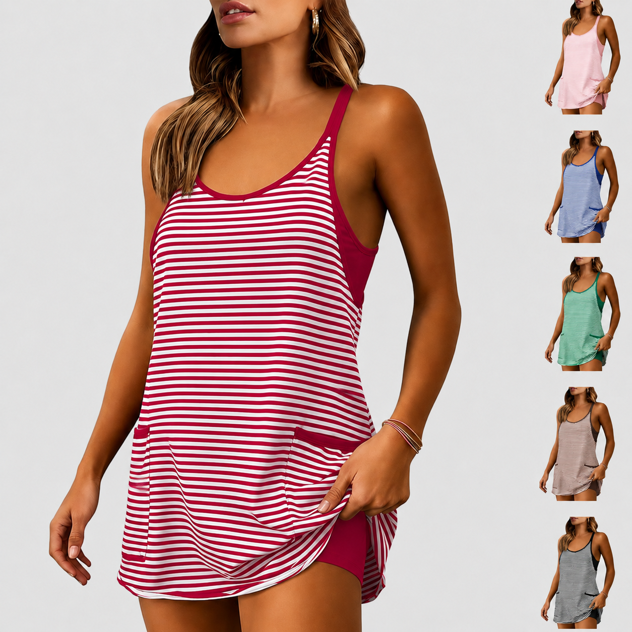 Womans Mini Dress with Built-in Shorts